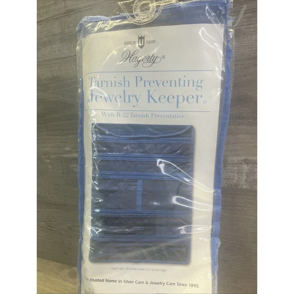 Hagerty Hanging Jewelry Keeper Made with R 22 Silver Cloth to Prevent Tarnish